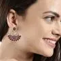 Efulgenz Boho Vintage Antique Gypsy Tribal Crystal Kundan Indian Oxidized Silver Chandbali Dangle Earrings Jewelry Efulgenz Boho Vintage Antique Gypsy Tribal Crystal Kundan Indian Oxidized Silver Chandbali Dangle Earrings Jewelry