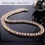 VIKI LYNN Gold Plated Chain Punk Cuban Link Chain for Men