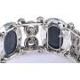 Alilang Stretchy Antique Silvery Tone Clear Crystal Rhinestones Victorian Cameo Lady Bangle Bracelet