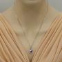 Sterling Silver Tulip Pendant Necklace available in various colored stones