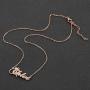SKQIR Personalized Custom Name Crown Initial Necklace for Women Girls Any Name Bar Pendant Necklaces Jewelry Chain