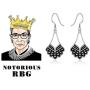 Rbg Earrings Ruth Bader Ginsburg Dissent Earrings i Dissent Dangle Drop Justice Rbg Jewelry Gifts for Women Teen Girls Fan Sterling Silver