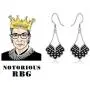 Rbg Earrings Ruth Bader Ginsburg Dissent Earrings i Dissent Dangle Drop Justice Rbg Jewelry Gifts for Women Teen Girls Fan Sterling Silver