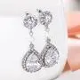 EVER FAITH Rhinestone Crystal CZ Cream Simulated Pearl Flower Tear Drop Bridal Dangle Earrings Clear Silver-Tone EVER FAITH Rhinestone Crystal CZ Cream Simulated Pearl Flower Tear Drop Bridal Dangle Earrings Clear Silver-Tone