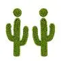 Statement Beaded Drop Earrings for Women Bohemian Cute Cactus Sequins Leaf Evil Eyes Beaded Dangle Earrings Boho Handmade Hoop Earrings Fashion for Love Women Girls Wedding Jewelry