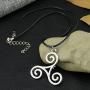 MayLove Wolf Triskele Necklace Celtic Triple Spiral Triskelion Swirl Teen Jewelry Gift
