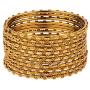 Efulgenz Indian Style Bollywood Antique Traditional 14 K Gold Plated Wedding Bridal Bracelet Bangle Set Jewelry (12 Pc)