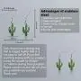 Cactus Dangle Earrings 316 Stainless Steel Cactus Charm Jewelry Gift for Cactus Lover Saguaro Jewelry Cactus Dangle Earrings 316 Stainless Steel Cactus Charm Jewelry Gift for Cactus Lover Saguaro Jewelry