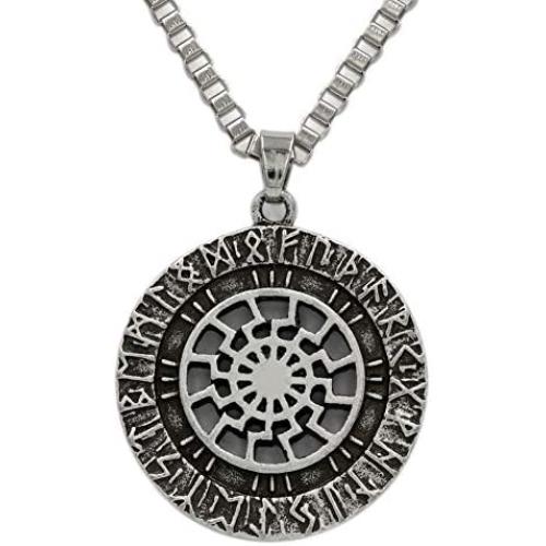 Sun Wheel Black Sun Kolovrat Pagan Amulet Slavic Symbol Warrior Talisman Necklace Handcrafted Norse Jewelry