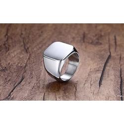 enhong Signet Biker Rings Solid Polished Stainless Steel Ring for Men Ideal Gift Size 7-15 in Gold,Black and Silver