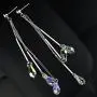SBLING Platinum-Plated Color Change Multi-Teardrop Earrings Made with Aurora Borealis Swarovski Crystals SBLING Platinum-Plated Color Change Multi-Teardrop Earrings Made with Aurora Borealis Swarovski Crystals