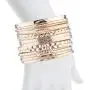 Lux Accessories Rose Gold Tone Aztec Etched Cased Multi Bangle Set of 15 Lux Accessories Rose Gold Tone Aztec Etched Cased Multi Bangle Set of 15