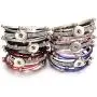 Lovglisten Snap Charms Bracelet Bangle Jewelry PU Braid Snap Button Jewelry Lovglisten Snap Charms Bracelet Bangle Jewelry PU Braid Snap Button Jewelry