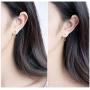 Minimalist Ball Bead Tassel Chain Drop Dangle Earrings for Women Girls S925 Sterling Silver Personalized Tiny Ball Studs Tragus Hypoallergenic Pierced Ear Fashion Personlized Punk Jewelry