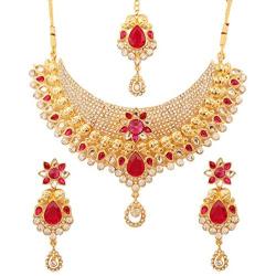 Touchstone Indian Bollywood Handcrafted Traditional Royal Mughal Kundan Polki Meenakari Enamel Colorful Wedding Designer Jewelry Long Necklace Set in Gold and Silver Tone for Women.