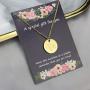 Personalized Gifts for Her Women Daughter Mom Sister Best Friend Special Edition Floral Bouquet 18K Gold Necklace Cute Dainty Pendant Stainless Steel Jewelry