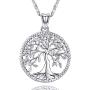 Odinstone Tree of Life Necklace, Sterling Silver Pendant for Women Girls, Best Jewelry Gifts for Mom/Wife/Grandma/Girlfriend(with Fine Gift Box)