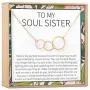 Dear Ava Best Friend Necklace - 3 Asymmetrical Interlocking Circle Necklace for BFF, Long Distance Friends, and Forever Friends - Best Friend Jewelry Charm Comes in a Rose Gold Plated Base