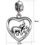JMQJewelry Elephant Mother Heart Love Baby Child Birthstone Dangle Charms for Bracelets Grandma Mom Dad Wife Husband Gifts Valentines Day Christmas