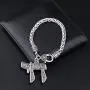 VASSAGO Ancient Jewish Hebrew Letter Chai Amulet Pendant Good Luck Symbol Wheat Chain Bracelet VASSAGO Ancient Jewish Hebrew Letter Chai Amulet Pendant Good Luck Symbol Wheat Chain Bracelet