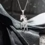 Honolulu Jewelry Company Sterling Silver Prancing Horse Necklace Pendant with 18'' Box Chain Honolulu Jewelry Company Sterling Silver Prancing Horse Necklace Pendant with 18'' Box Chain