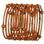 Touchstone New Colorful Bangles Collection Indian Bollywood Enchanting Multicolor Faux Silk Thread Yellow Rhinestone Designer Jewelry Bangle Bracelets. Set of 13. in Antique Gold Tone for Women.