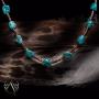 $230 Retail Tag Certified Authentic Navajo Silver Natural Genuine Turquoise Native American Necklace