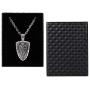 VENICEBEE Archangel St. Michael Saint Medal Cross Sword Shield Angel Guardian Protection Prayer Solid 925 Sterling Silver Pendant Necklace with Chain Black Pouch Polishing Cloth Gift Box