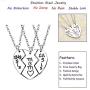 3pcs Stainless Steel Mother Daughter Pendant Necklace - Mom Big Sister Little Sister (Necklace) (Necklace)