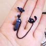 Jewseen Bat Cartilage Chain Earrings Halloween Ear Cuff Cartilage Piercing Double Piercing Earrings for Women and Girls Jewelry Gift