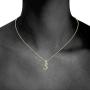 CUSVUEVI Initial Charm Necklace 14K Gold Filled for Women, Adjustable Letter A-Z Pendant Necklace Handmade Dainty Personalized Zircon Alphabet Choker Necklace Jewelry for Girls Wedding Birthday Gift