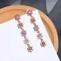 DAMLENG Chic Hypoallergenic Colorful Crystal Long Tassel Flower Stud Earrings Boho Floral Dangle Earrings for Women Girls DAMLENG Chic Hypoallergenic Colorful Crystal Long Tassel Flower Stud Earrings Boho Floral Dangle Earrings for Women Girls