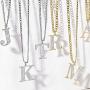 BELLALULU Initial Necklaces for Men A-Z 2 Pieces Letter Pendant Necklace Golden and Silver- Hip-Hop Cool Style Jewelry