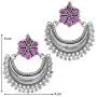 Aheli Indian Traditional Rajasthan Jaipur Collection Oxidised Silver Chandbali Earrings Antique Jewelry for Women Girls Aheli Indian Traditional Rajasthan Jaipur Collection Oxidised Silver Chandbali Earrings Antique Jewelry for Women Girls