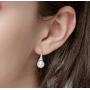 Freshwater Pearl Earrings Dangle Drop Sterling Silver Earrings 8-9mm Cultured Pearl Fine Jewelry for Women Girls