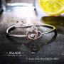 Sllaiss “Heart with Heart” Double Hearts Crystal Bangle Bracelet Rose Gold/Platinum Plated Bracelet Jewelry Made With Swarovski Crystals for Women Mom Wife for Birthday Anniversary Christmas