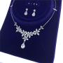 Roseeden Woman Wedding Party CZ Jewelry Bridal Zirconia Necklace and Earrings Set RE8064