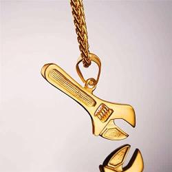 U7 Cool Vintage Sword Design Cross Pendant Necklace for Men - with 22 Inches Chain Stainless Steel Or 18K Gold Plated Jewelry