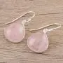 NOVICA Rose Quartz .925 Sterling Silver Dangle Earrings Dancing Soul NOVICA Rose Quartz .925 Sterling Silver Dangle Earrings Dancing Soul