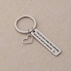 Funny Couple Gifts I Love You More Today Than Yesterday Keychain Accessories for Couples