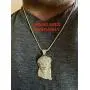 Solid 925 Sterling Silver Iced Jesus Piece Pendant - Mens 14k Gold Finish Jesus Piece - Great For Any Chain! Icy Baguette CZ - 3 Sizes: Small, Medium, & Large Solid 925 Sterling Silver Iced Jesus Piece Pendant - Mens 14k Gold Finish Jesus Piece - Great For Any Chain! Icy Baguette CZ - 3 Sizes: Small, Medium, & Large