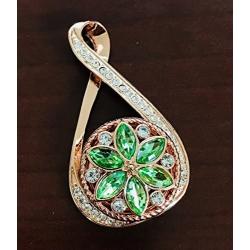 My Prime Gifts Snap Jewelry Rose Gold Rhinestone Infinity Pendant Holds18-20mm
