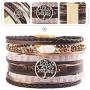 GelConnie Tree of Life Leather Cuff Bracelet Magnetic Multi Strand Wrap Bracelet Bohemian Jewelry for Women, Wife, Sister