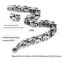 Jstyle Stainless Steel Male Chain Necklace Mens Bracelet Jewelry Set, 8mm Wide, 8.5 Inch Bracelet