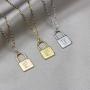 MEMGIFT 18K Real Gold Dainty Initial R Lock Necklace Cute Tiny Simple Minimalist Personalized Jewelry Letter Engraved Unique Fancy Trendy for Her Teen Girl Women Wife Mom BFF Friend