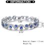 Almusen Fashion S-Type Copper Cubic Zirconia Tennis Bracelet Plated Silver Bracelets for Women Jewelry Gifts for Women Party/Anniversary Day/Birthday
