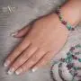$80Tag Certified Navajo Native Turquoise AMETHYST Adjustable Wrap Bracelet 12739-1 Made By Loma Siiva
