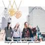 U7 Women Girls Photo Locket Pendant Heart/Round Shaped Fashion Jewelry 18K Gold Plated Necklace, with Custom Image or Text Engrave Service