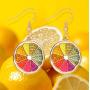 DAMLENG Charm Colorful Lemon Dangle Earrings Enamel Alloy Assorted Fruits Drop Earrings for Women Girls Statement Jewelry Gifts