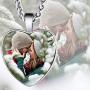 ChainsHouse Personalized Photo Necklace Men Women, Stainless Steel/18K Gold Plated Chain, Custom Picture Image Engrave Text Rectangular/Heart/OvalPendant Memorial Jewelry